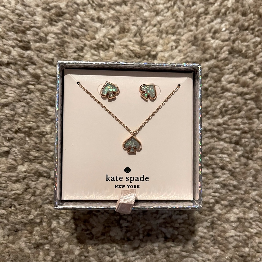 Kate Spade earrings and necklace